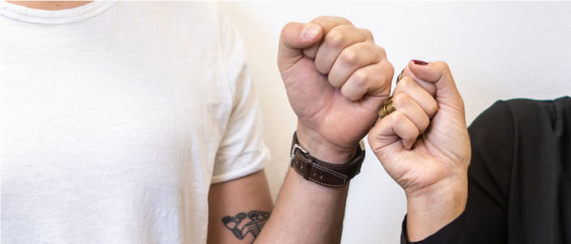 Team fist bump